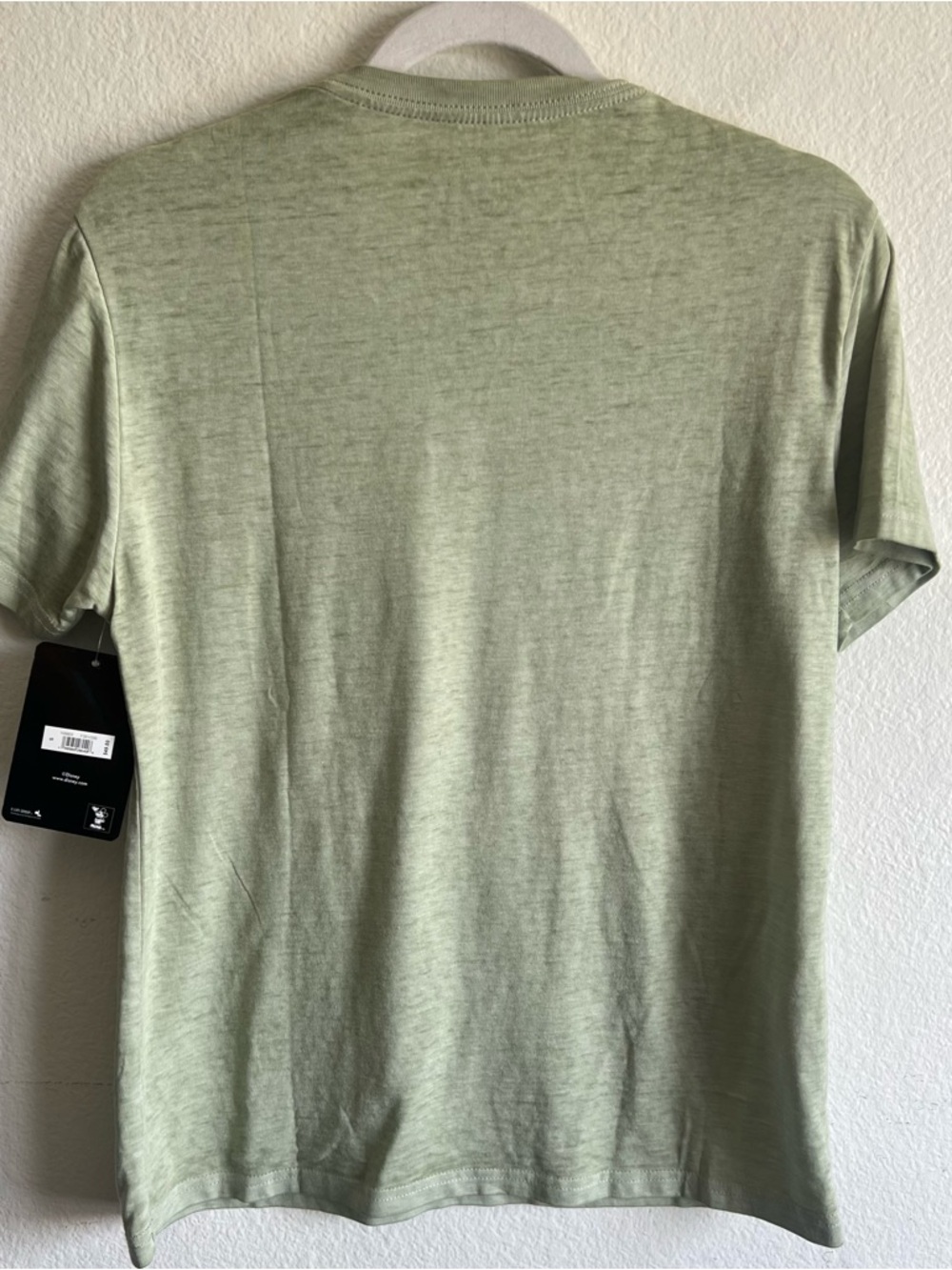 Disney Mickey Mouse Logo Flower Embroidered Tee Sage Green Size S NWT - Picture 7 of 12